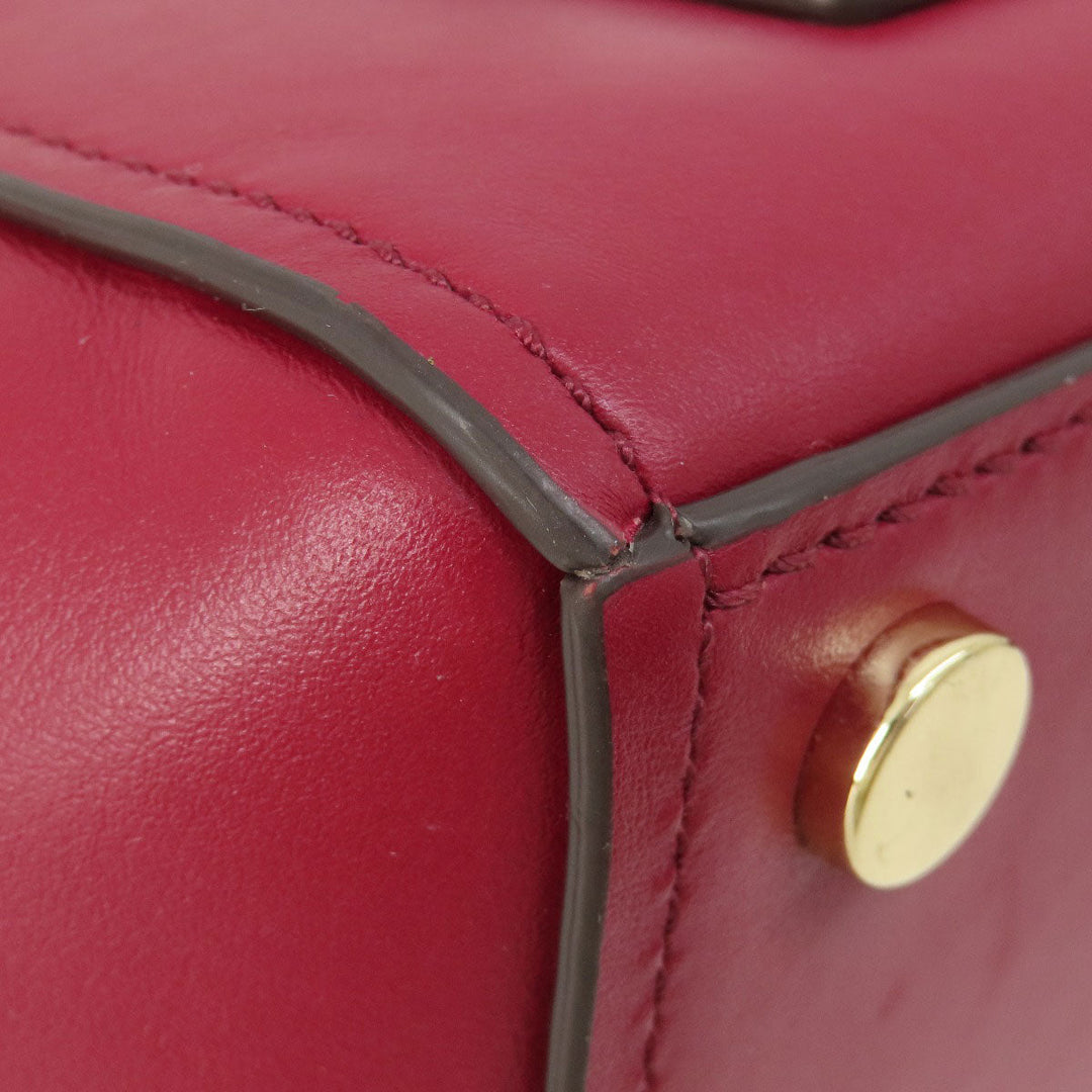 MICHAEL KORS Handbag leather Red 2WAY Women Used Authentic