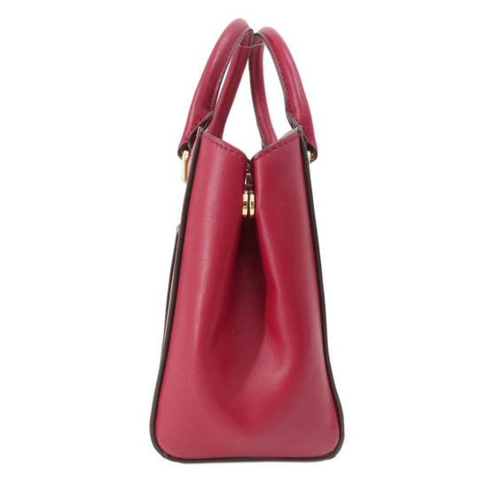 MICHAEL KORS Handbag leather Red 2WAY Women Used Authentic