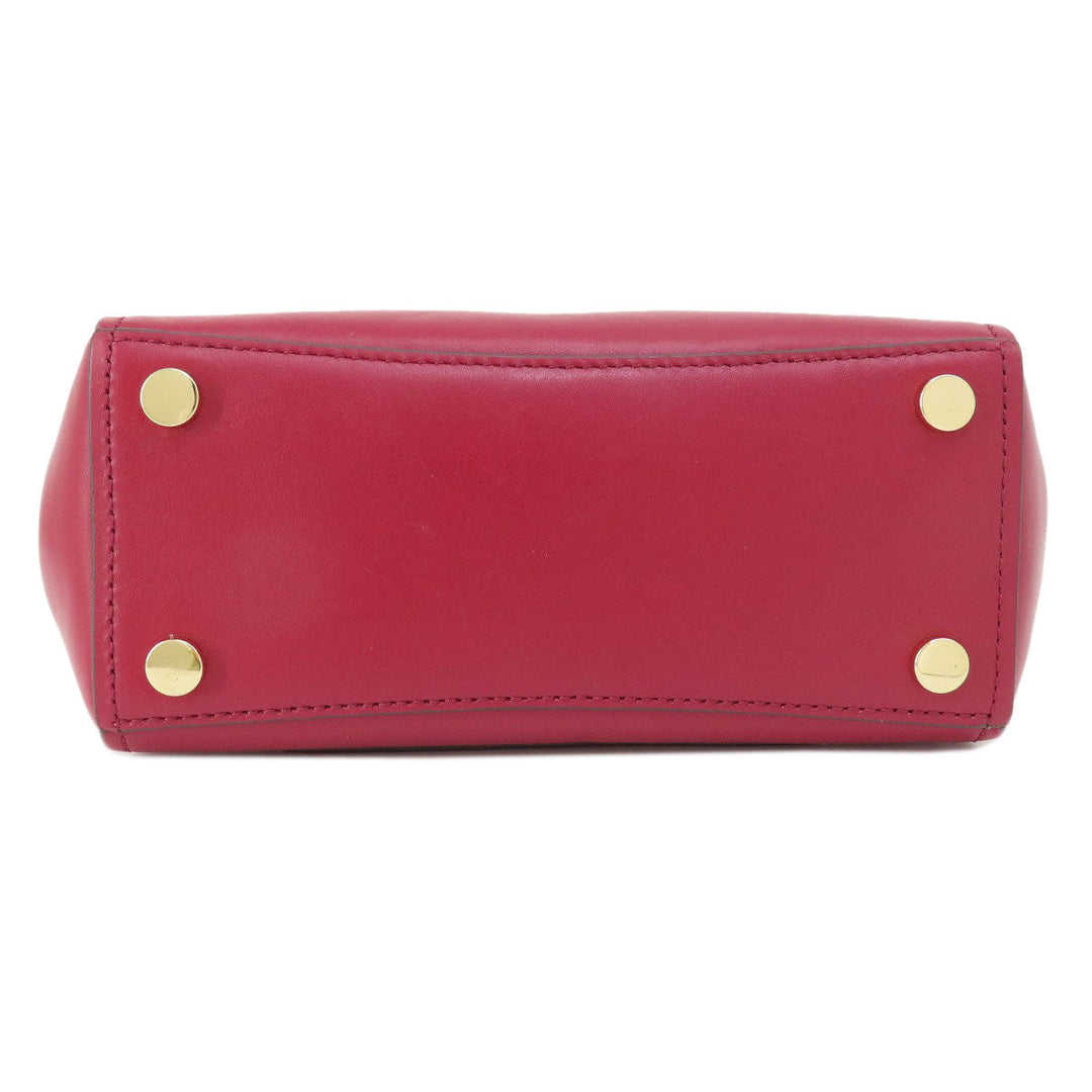 MICHAEL KORS Handbag leather Red 2WAY Women Used Authentic