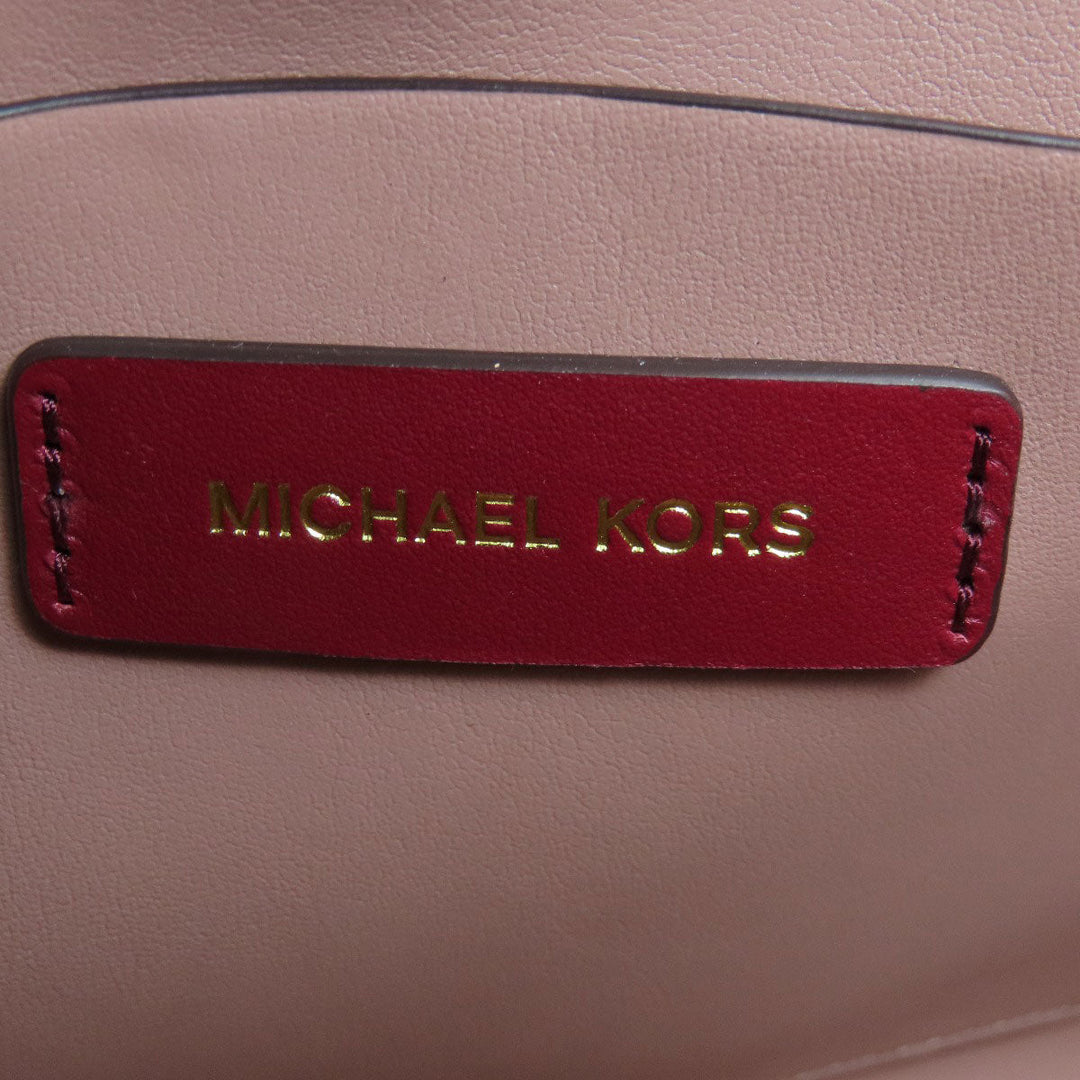 MICHAEL KORS Handbag leather Red 2WAY Women Used Authentic