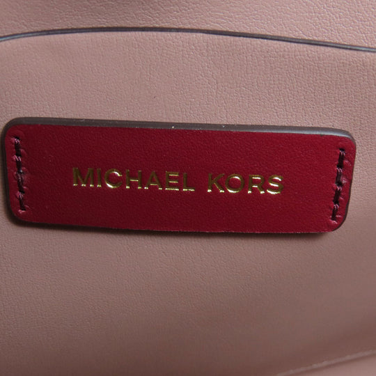 MICHAEL KORS Handbag leather Red 2WAY Women Used Authentic