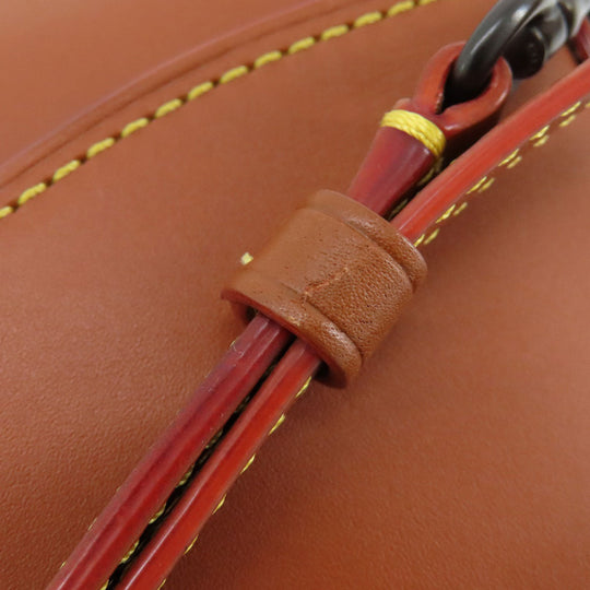 COACH Shoulder Bag 20215 leather Brown Dinky Women Used Authentic