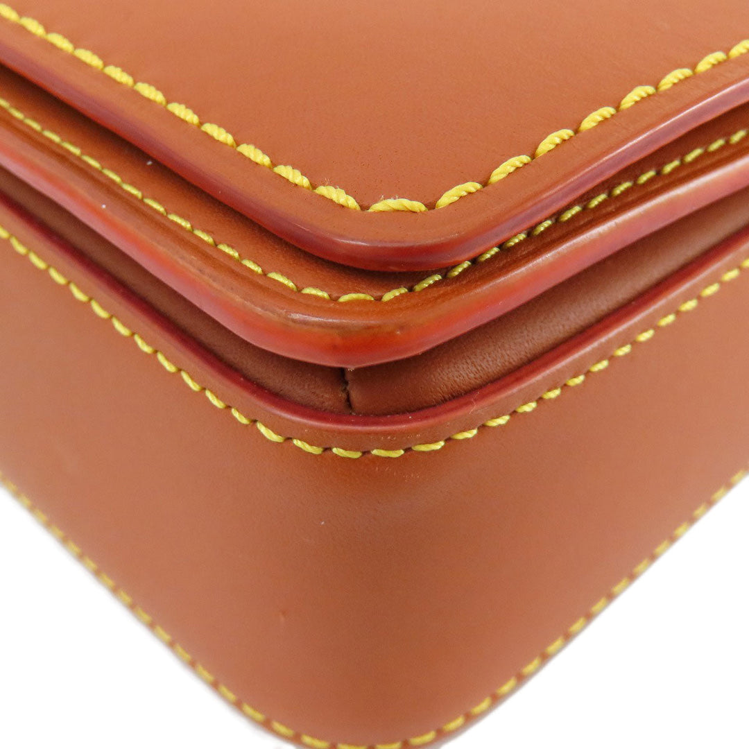 COACH Shoulder Bag 20215 leather Brown Dinky Women Used Authentic