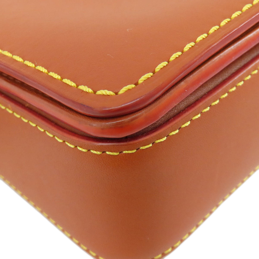 COACH Shoulder Bag 20215 leather Brown Dinky Women Used Authentic