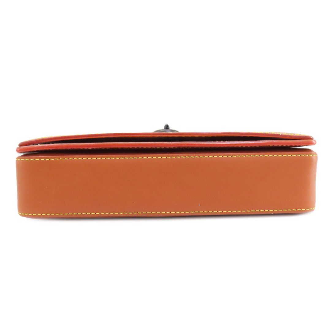 COACH Shoulder Bag 20215 leather Brown Dinky Women Used Authentic