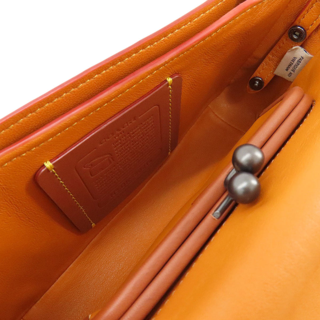 COACH Shoulder Bag 20215 leather Brown Dinky Women Used Authentic