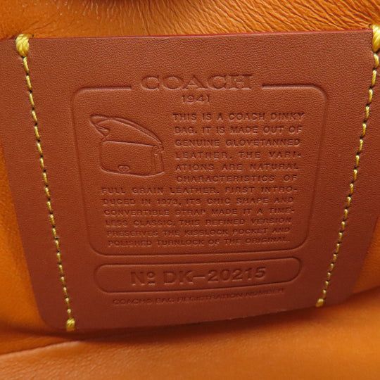 COACH Shoulder Bag 20215 leather Brown Dinky Women Used Authentic