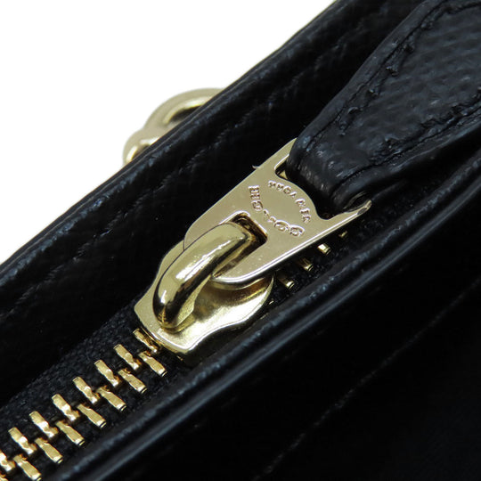 COACH Handbag F34673 leather black 2WAY Women Used Authentic