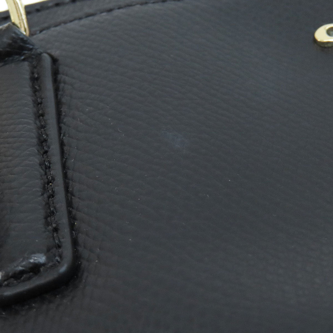 COACH Handbag F34673 leather black 2WAY Women Used Authentic