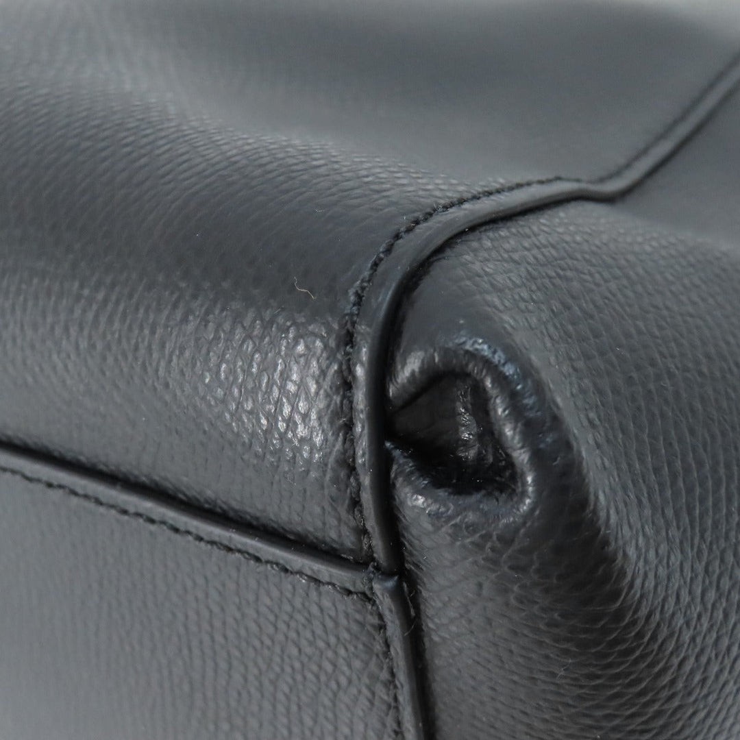 COACH Handbag F34673 leather black 2WAY Women Used Authentic