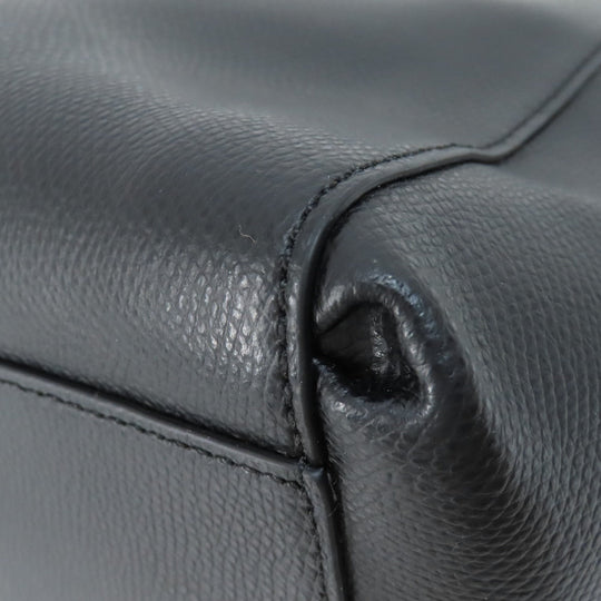 COACH Handbag F34673 leather black 2WAY Women Used Authentic