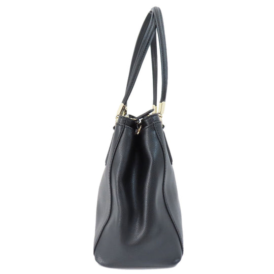 COACH Handbag F34673 leather black 2WAY Women Used Authentic