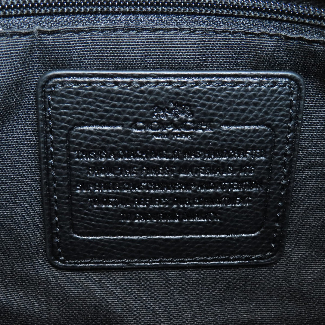 COACH Handbag F34673 leather black 2WAY Women Used Authentic