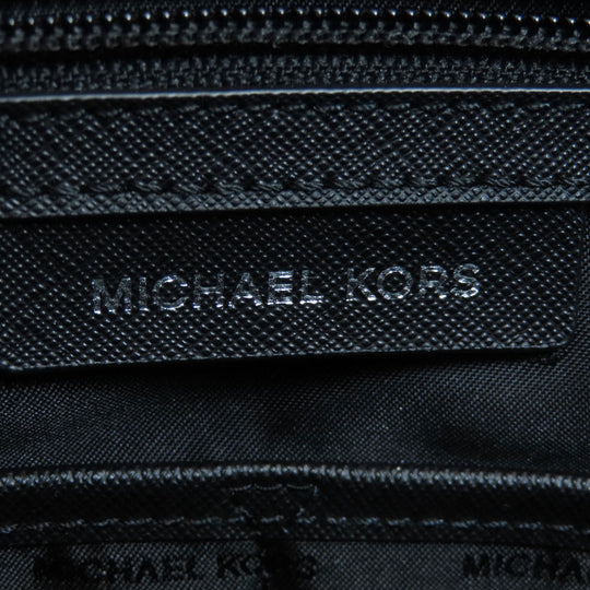 MICHAEL KORS Tote Bag Calfskin black MK signature Women Used Authentic