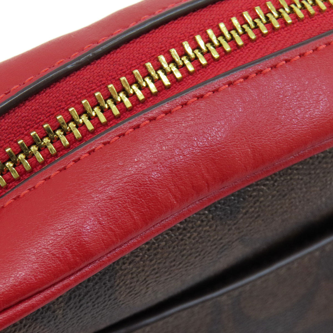 COACH Tote Bag C9926 PVC Brown mini jamie camera bag Women Used Authentic