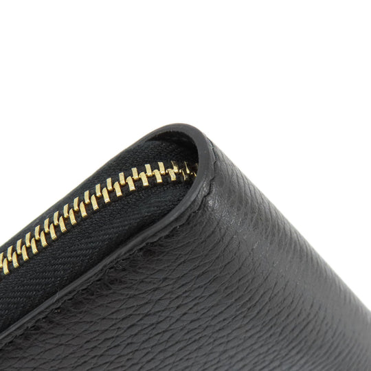 GUCCI Long Wallet Purse 509644 leather black Interlocking G