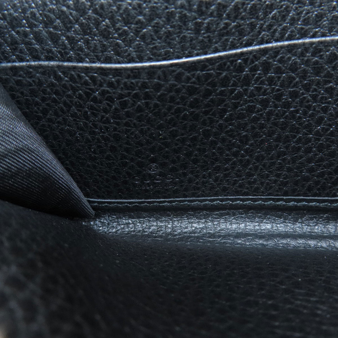 GUCCI Long Wallet Purse 509644 leather black Interlocking G