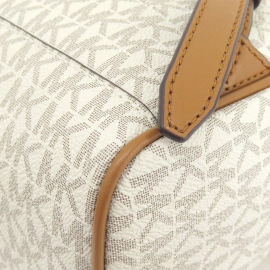 MICHAEL KORS Backpack PVC white MK signature Women Used Authentic