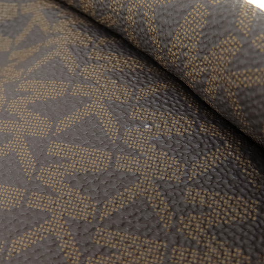 MICHAEL KORS Backpack PVC Brown MK signature Women Used Authentic