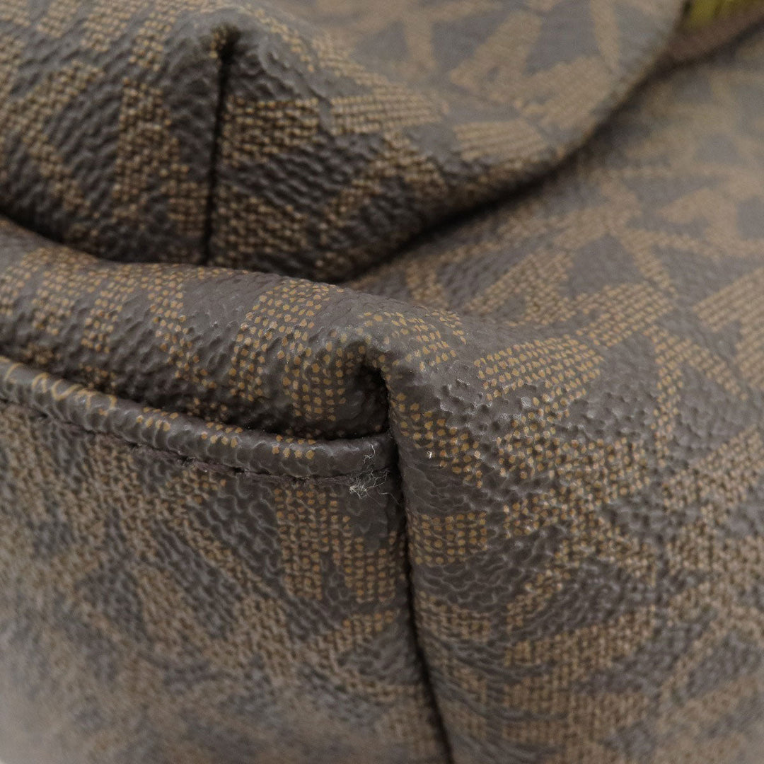 MICHAEL KORS Backpack PVC Brown MK signature Women Used Authentic