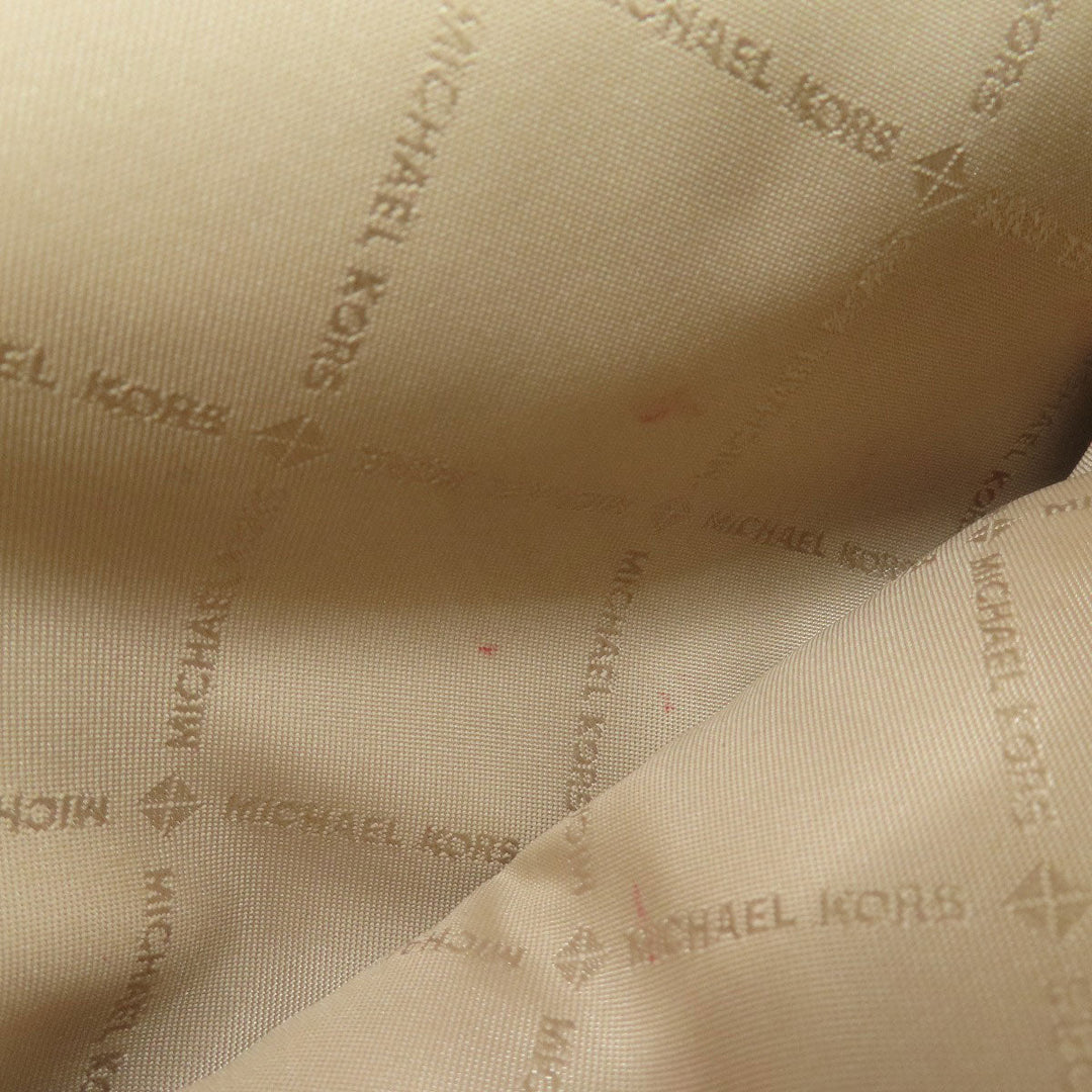 MICHAEL KORS Backpack PVC Brown MK signature Women Used Authentic