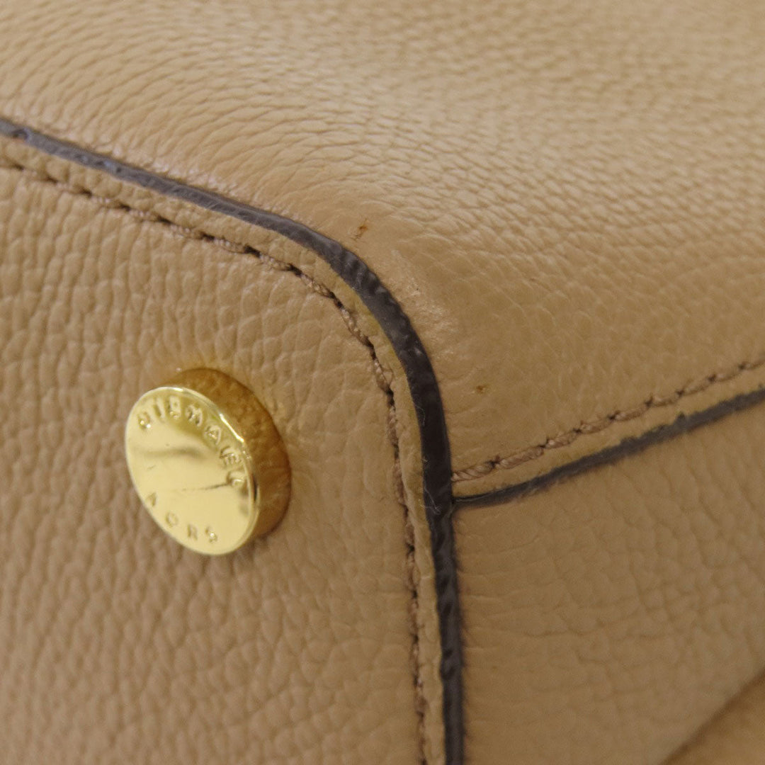 MICHAEL KORS Handbag leather beige 2WAY Women Used Authentic