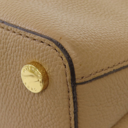 MICHAEL KORS Handbag leather beige 2WAY Women Used Authentic