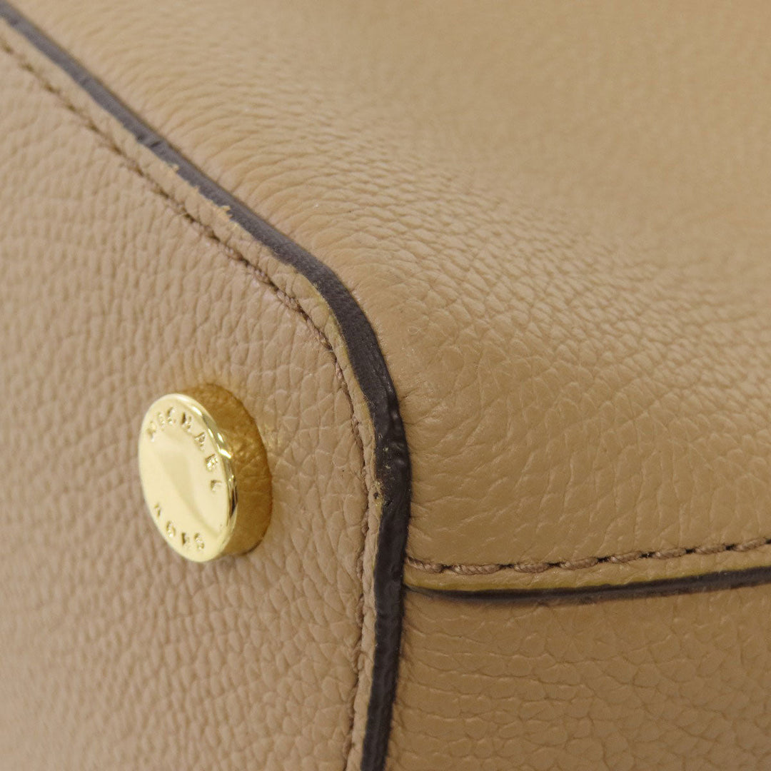 MICHAEL KORS Handbag leather beige 2WAY Women Used Authentic