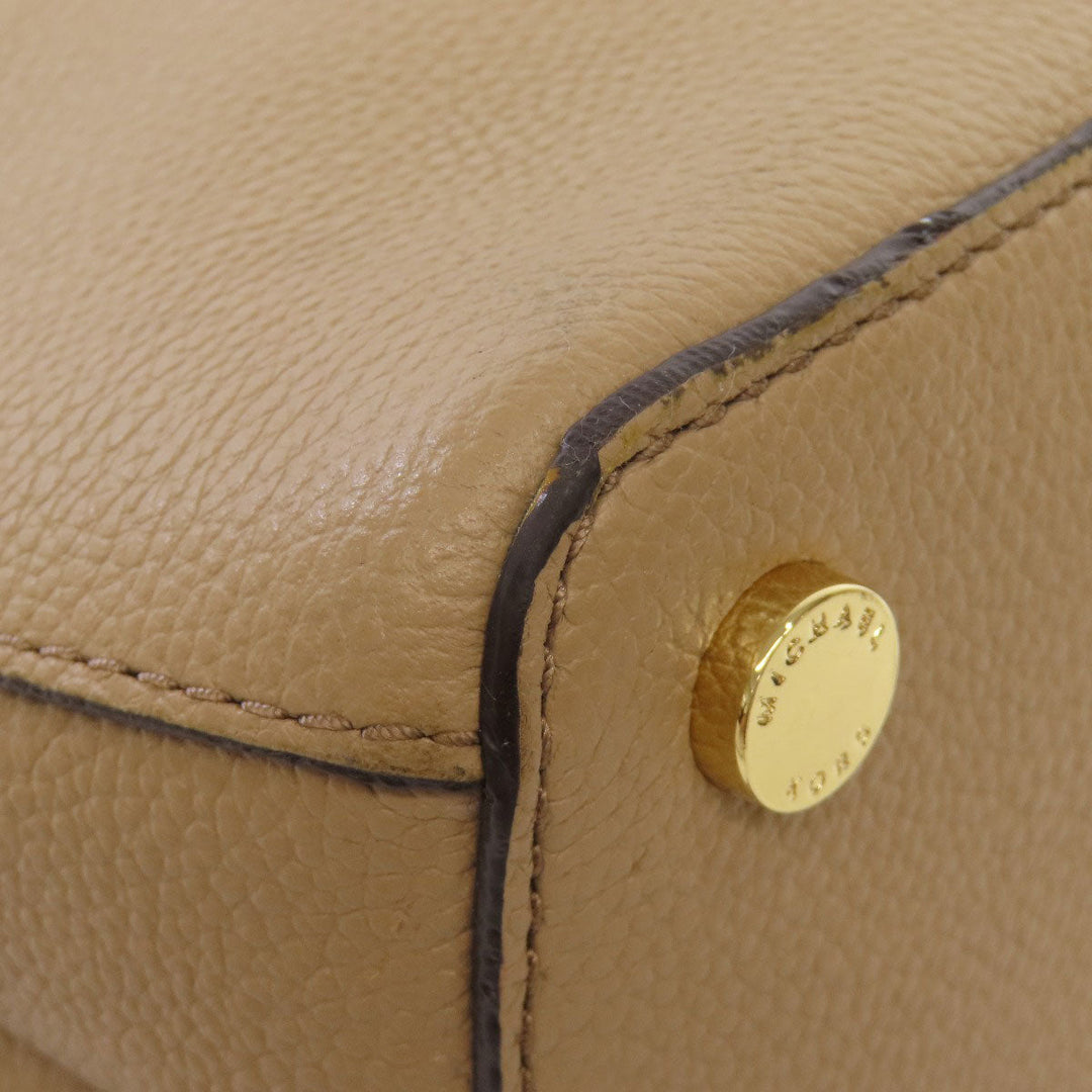 MICHAEL KORS Handbag leather beige 2WAY Women Used Authentic