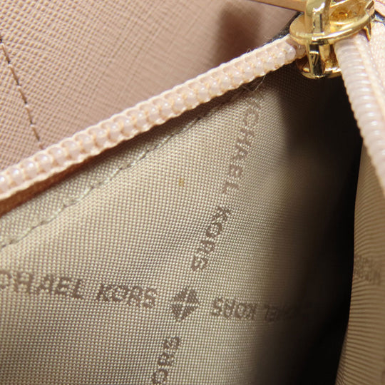 MICHAEL KORS Handbag leather beige 2WAY Women Used Authentic