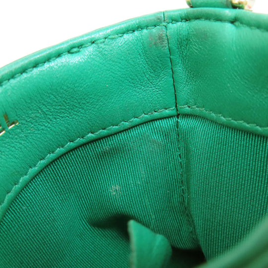 CHANEL Shoulder Bag lambskin green