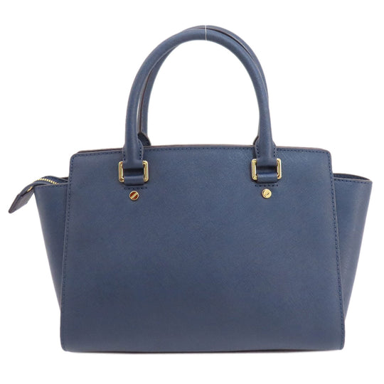 MICHAEL KORS Handbag PVC Navy 2WAY Women Used Authentic