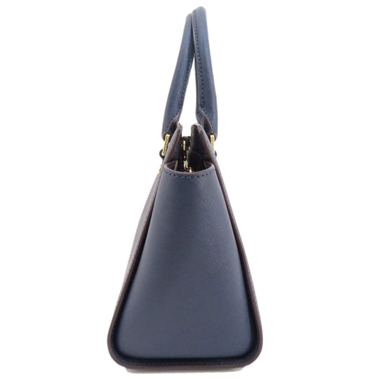 MICHAEL KORS Handbag PVC Navy 2WAY Women Used Authentic