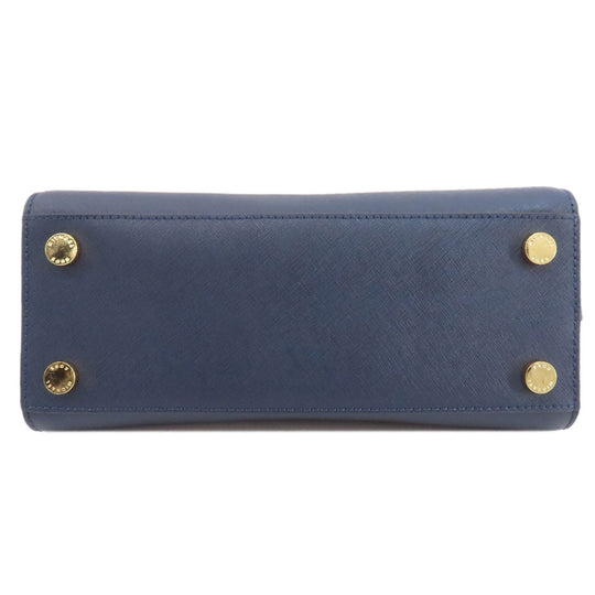 MICHAEL KORS Handbag PVC Navy 2WAY Women Used Authentic