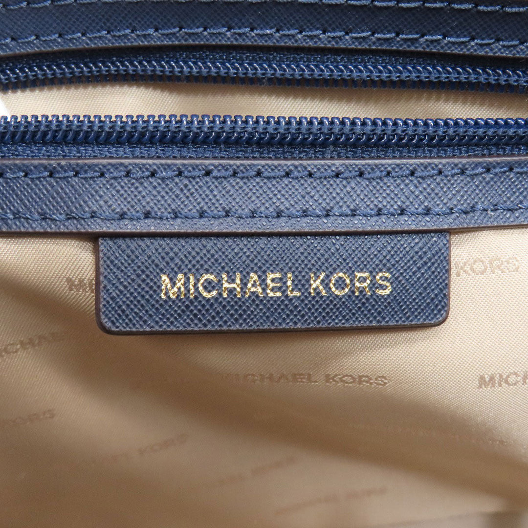 MICHAEL KORS Handbag PVC Navy 2WAY Women Used Authentic