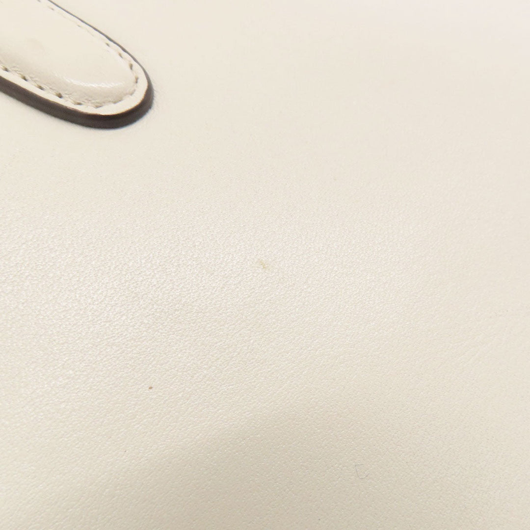 COACH Handbag 37400 leather white 2WAY Women Used Authentic