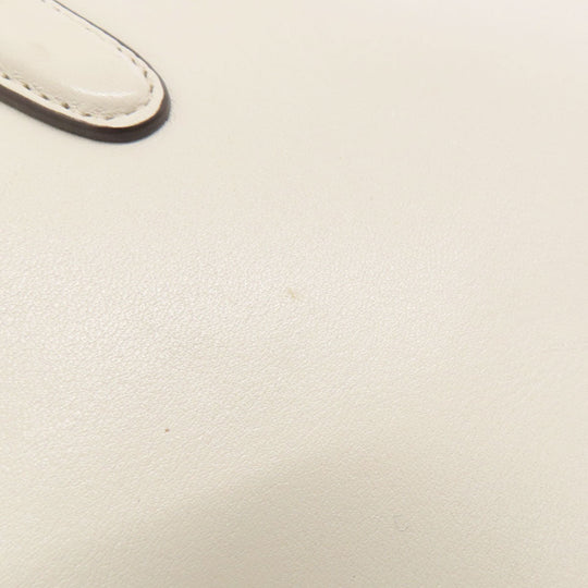 COACH Handbag 37400 leather white 2WAY Women Used Authentic