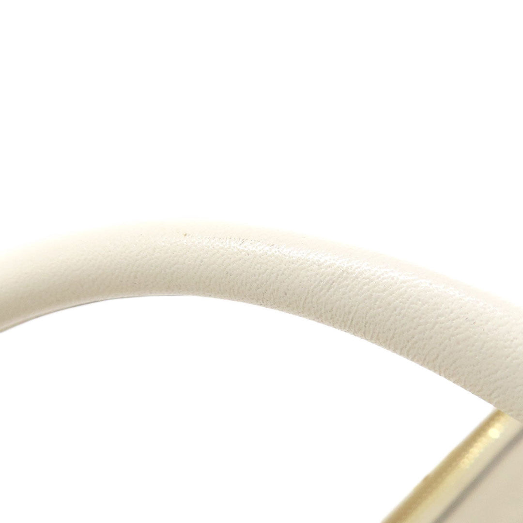 COACH Handbag 37400 leather white 2WAY Women Used Authentic