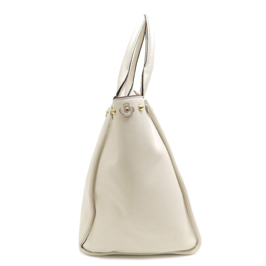 COACH Handbag 37400 leather white 2WAY Women Used Authentic