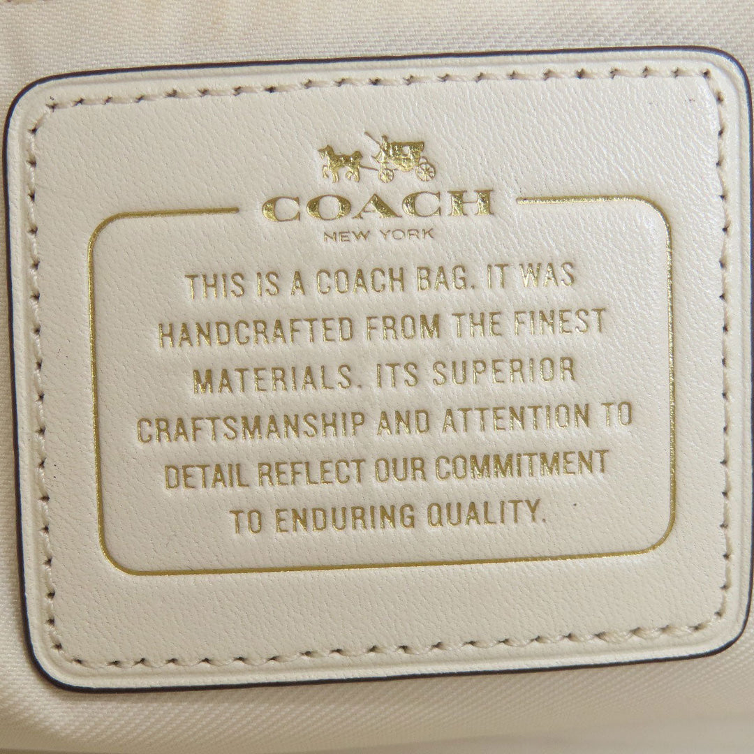 COACH Handbag 37400 leather white 2WAY Women Used Authentic