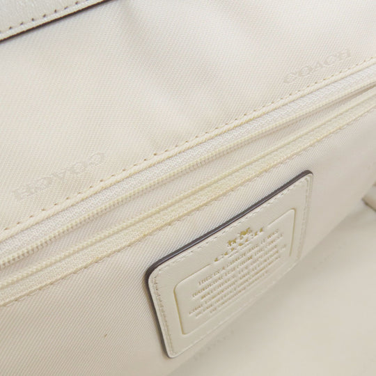 COACH Handbag 37400 leather white 2WAY Women Used Authentic