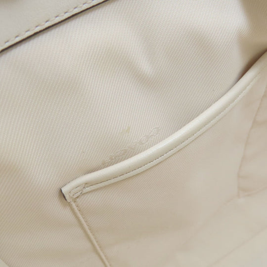 COACH Handbag 37400 leather white 2WAY Women Used Authentic