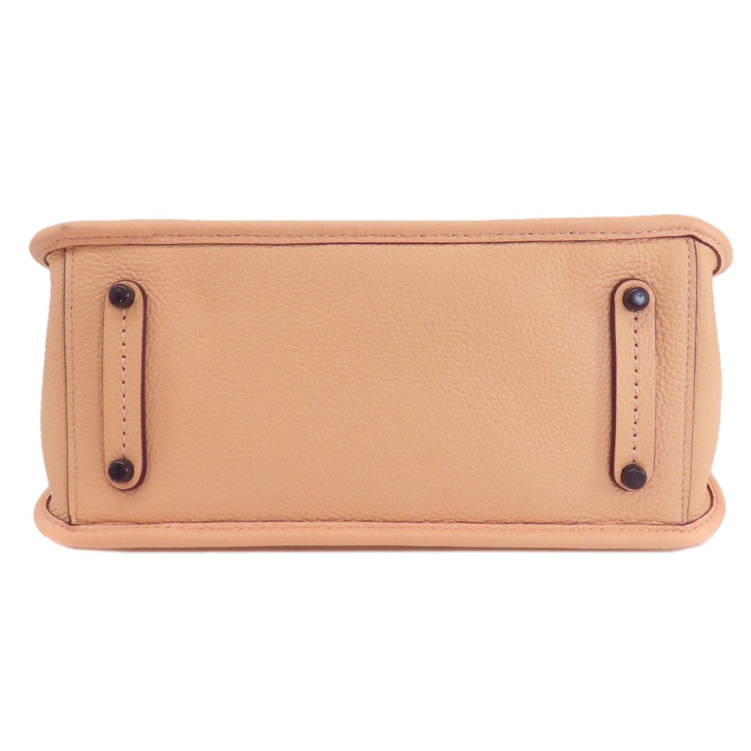 COACH Handbag C3460 leather pink Tyler Carry All 28 2WAY Women Used Authentic