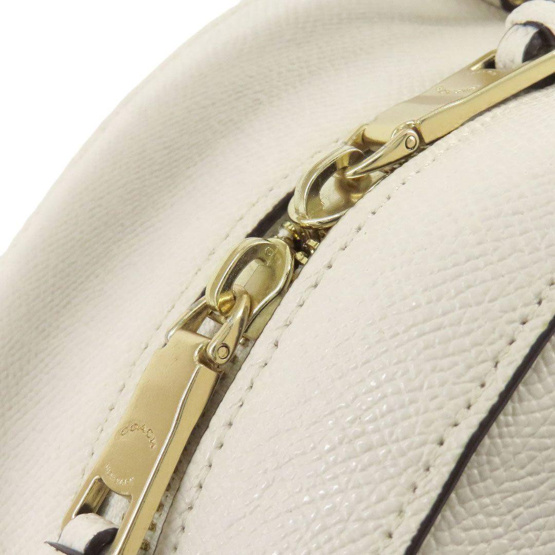 COACH Backpack 76624 leather white logo