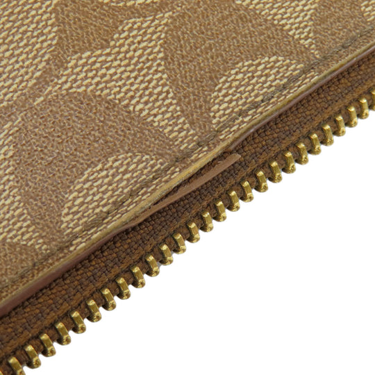 COACH Handbag F34899 PVC Brown Signature 2WAY Women Used Authentic