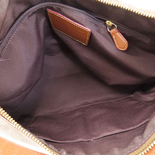 COACH Handbag F34899 PVC Brown Signature 2WAY Women Used Authentic