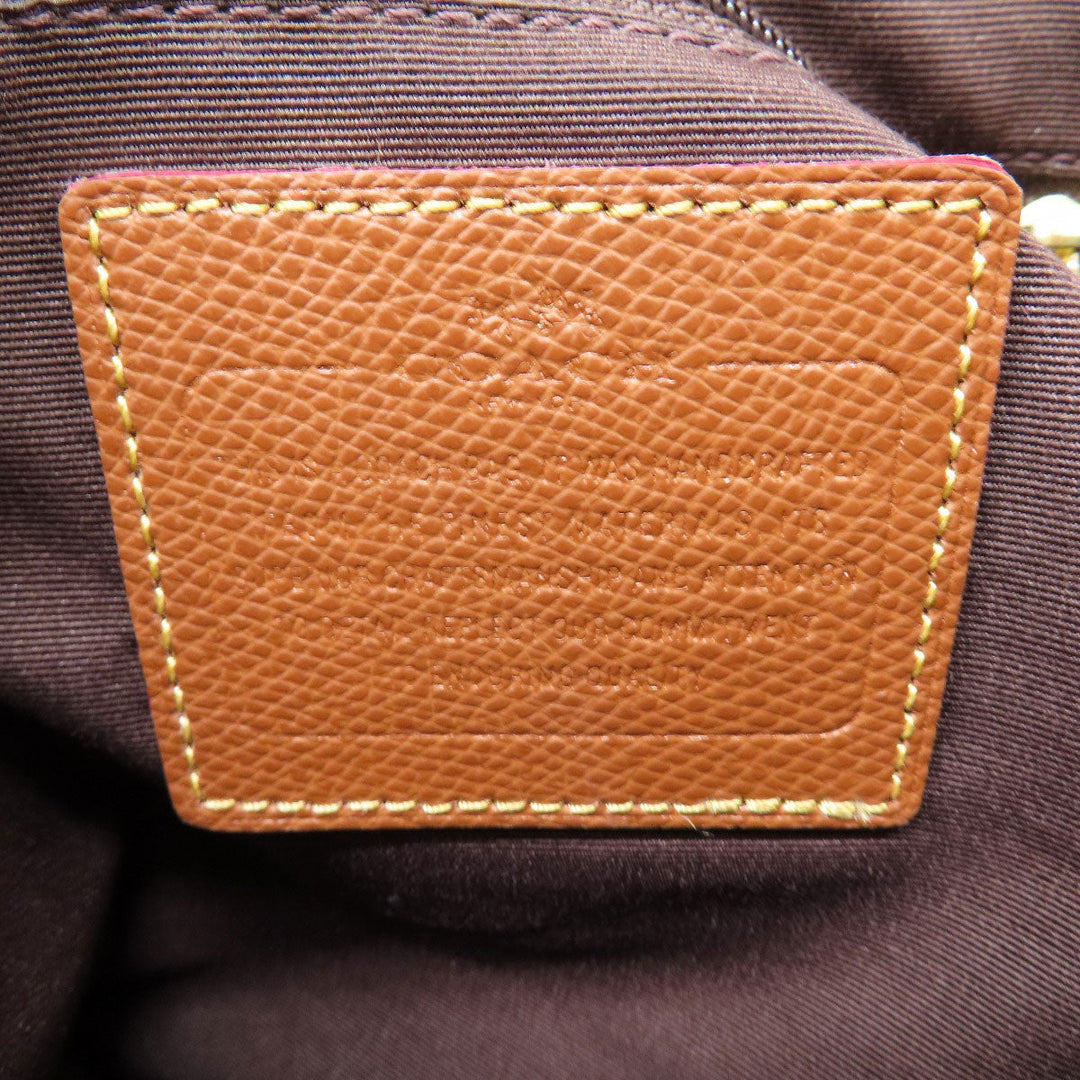 COACH Handbag F34899 PVC Brown Signature 2WAY Women Used Authentic