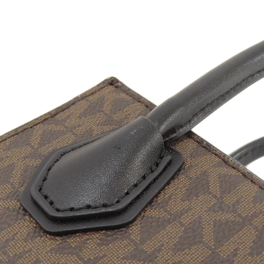 MICHAEL KORS Handbag PVC Brown Mercer 2WAY Women Used Authentic