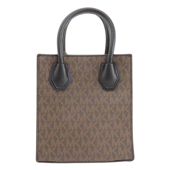 MICHAEL KORS Handbag PVC Brown Mercer 2WAY Women Used Authentic