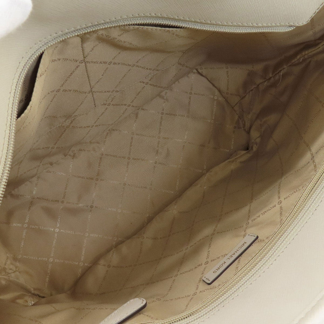 MICHAEL KORS Tote Bag leather gray logo Women Used Authentic
